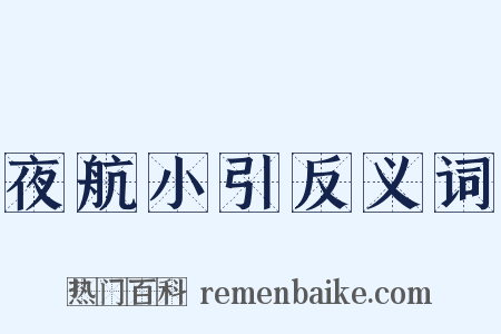 夜航小引反义词是什么意思的图片
